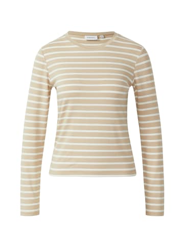 comma Langarmshirt in ecru weiß - 0001