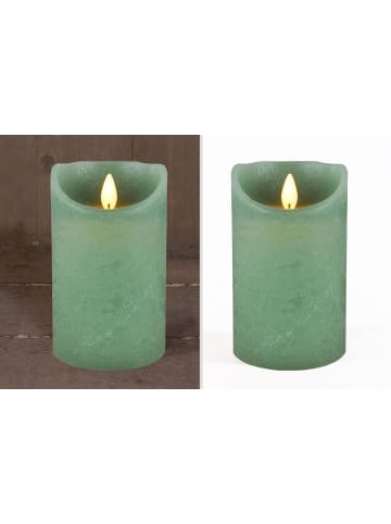 JACK LED Echtwachskerze 12,5cm mit Timer in Jade Grün