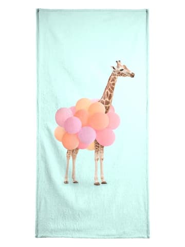 Juniqe Handtuch "Party Giraffe" in Orange & Rosa