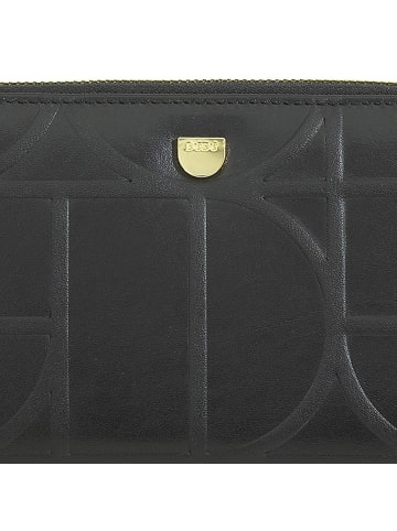 DuDu Up Geldbörse RFID Schutz Leder 20 cm in black-nude