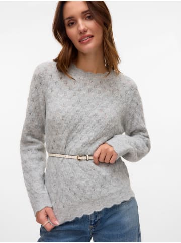 Vero Moda Strickpullover in Light Grey Melange