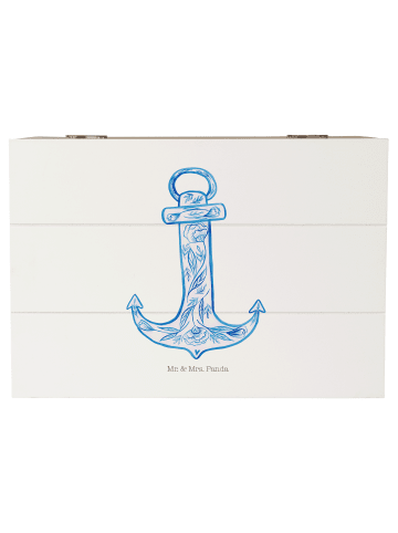 Mr. & Mrs. Panda Kiste Anker Blau ohne Spruch in Weiß