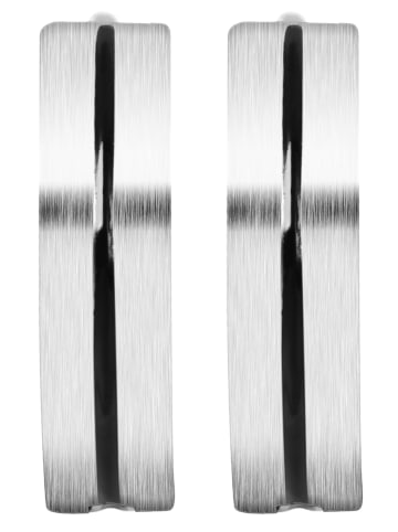 Adeliás Unisex Ohrringe – Klappcreole aus Edelstahl in silber