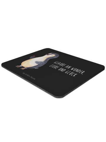 Mr. & Mrs. Panda Mouse Pad Pinguin Marienkäfer mit Spruch in Schwarz