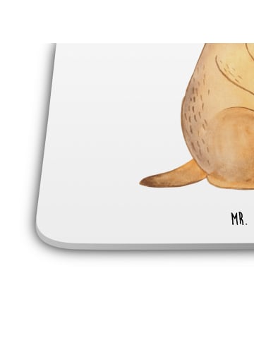 Mr. & Mrs. Panda Untersetzer für Gläser Erdmännchen ohne Spruch in Weiß