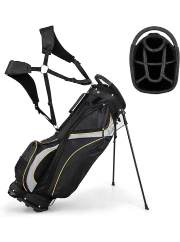 COSTWAY Golf Bag 8er Unterteilung in Schwarz