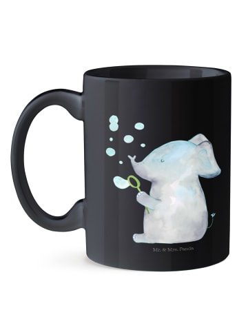 Mr. & Mrs. Panda Bedruckte Tasse Elefant Seifenblasen ohne Spruch in Schwarz