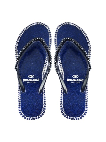 Brasileras Zehentrenner "Shiny" in Blau