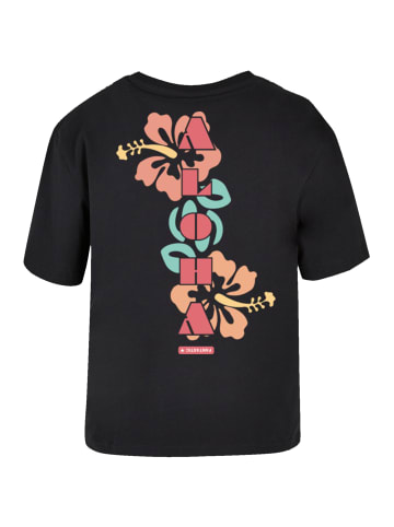 F4NT4STIC Everyday T-Shirt PLUS SIZE Aloha in schwarz