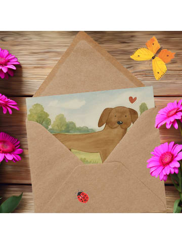 Mr. & Mrs. Panda Glückwunschkarte Hund Dogge Design ohne Spruch in Weiß