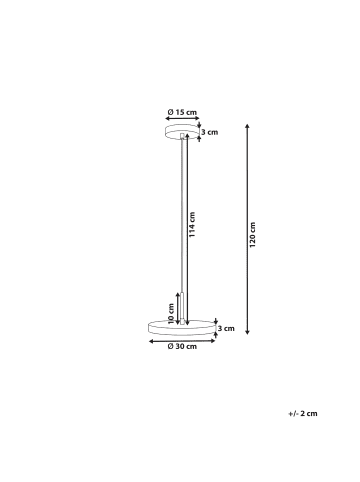 Beliani Tischleuchten EVENLODE in Schwarz/Messing - (W) 30 x (H) 120 x (L) 30 cm