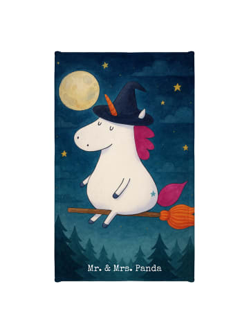 Mr. & Mrs. Panda Gästehandtuch Einhorn Hexe Design ohne Spruch in Weiß