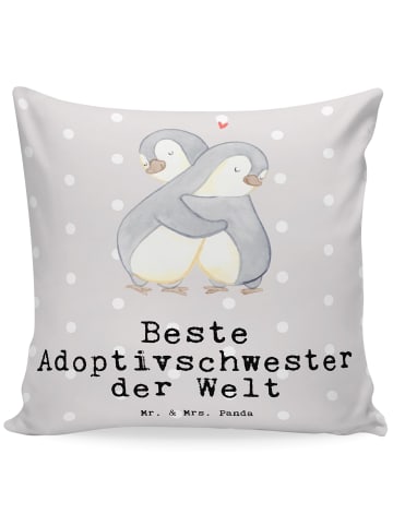 Mr. & Mrs. Panda Sofa Kissen Pinguin Beste Adoptivschwester der ... in Grau Pastell