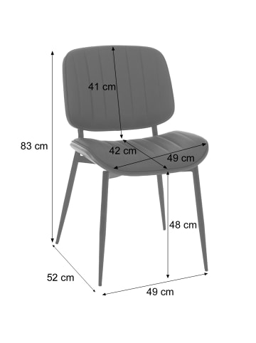 MCW 2er-Set Esszimmerstuhl O44, Natur, weiß