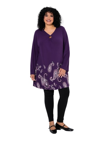 Ulla Popken Longshirt in schwarze Johannisbeere