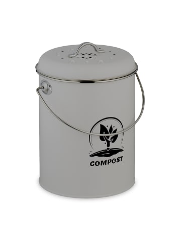 relaxdays Komposteimer in Grau - 5,5 Liter