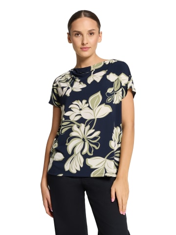 Betty Barclay Printshirt mit Wasserfallausschnitt in Dark Blue/Green
