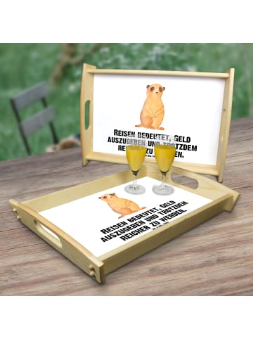 Mr. & Mrs. Panda Tablett Erdmännchen mit Spruch in Weiß