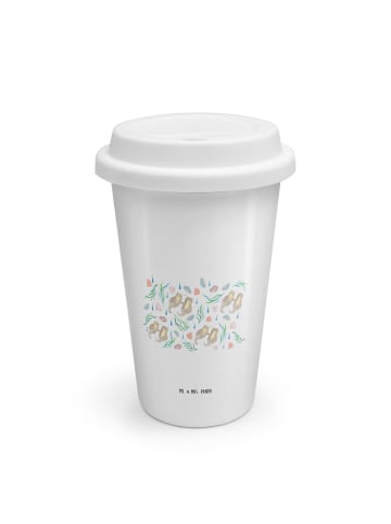 Mr. & Mrs. Panda Thermobecher To Go Otterliebe Design ohne Spruch in Weiß