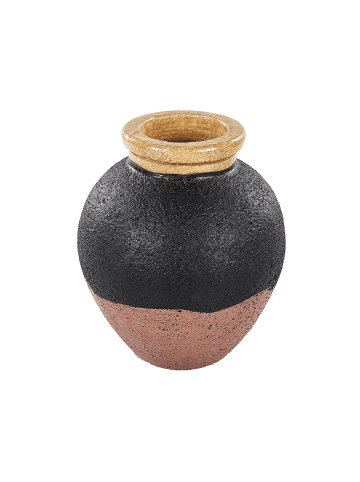 Beliani Dekovase DAULIS in Schwarz/Rosa/Gold - (W) 27 x (H) 31 x (L) 27 cm