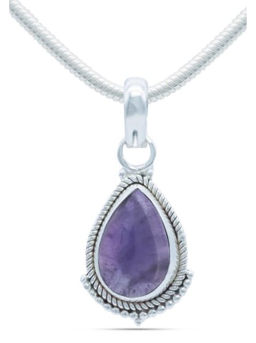 mantraroma 925er Silber - Ketten (L) 12 x (B) 27 mm mit Amethyst