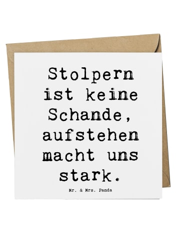 Mr. & Mrs. Panda Faltkarte Spruch Aus Fehlern lernen mit Spruch in Weiß