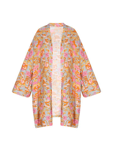 VIRITA Women Kimono in Stone Grey Multicolor