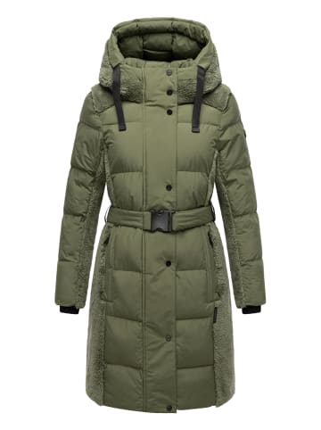 Navahoo Wintermantel Funkelteddy 14 in Olive Leaf