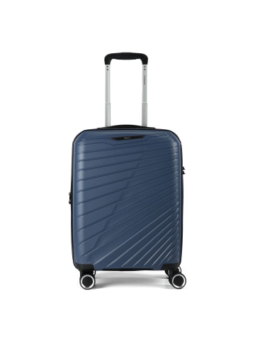 benzi 5808 4 Rollen Kabinentrolley 55 cm mit Dehnfalte in blau