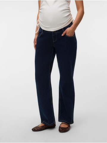 mama licious Umstandsjeans mit weitem Bein in Dark Blue Denim 1
