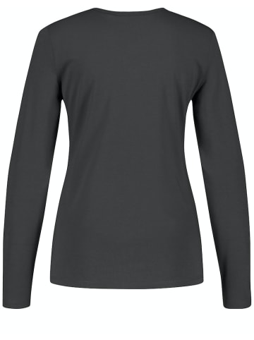 Gerry Weber Basic Langarmshirt mit Stretchkomfort in Schwarz