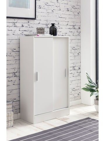 FineBuy Sideboard in Weiß / Spanplatte / 60x29x108