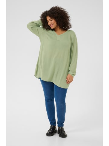 KAFFE curve Langarm-Bluse KCami Regular fit in Oil Green