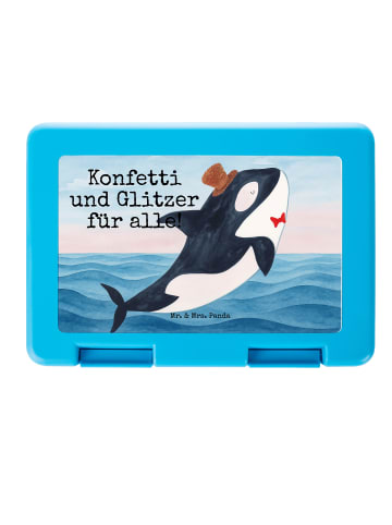Mr. & Mrs. Panda Brotdose Orca Zylinder Design mit Spruch in Weiß