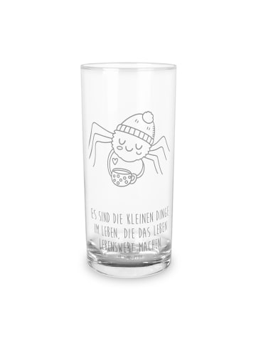 Mr. & Mrs. Panda Wasserglas Spinne Agathe Kaffee mit Spruch in Transparent
