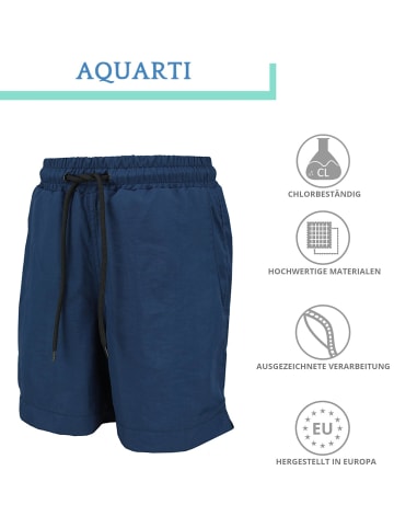Aquarti Jungen Badeshorts mit Taschen Schnelltrocknend in dunkelblau