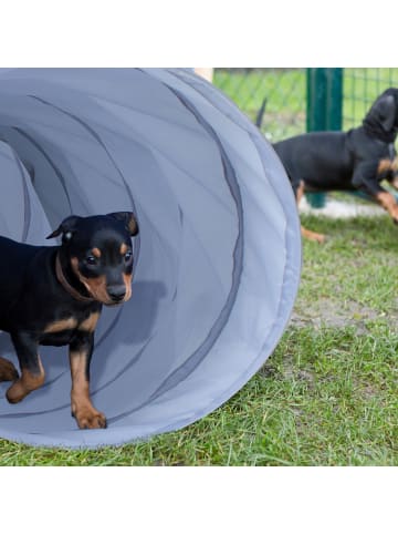 relaxdays Hundetunnel in Grau - (B)200 x Ø 40 cm