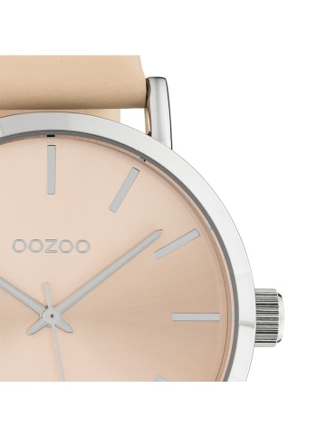 Oozoo Armbanduhr Oozoo Timepieces beige, rosa groß (ca. 42mm)