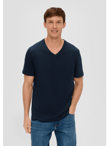 s.Oliver T-Shirt kurzarm in Blau-schwarz-weiß