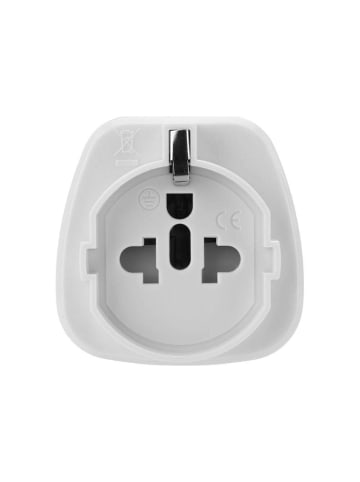 Intirilife 4x Steckdosen Adapter - Typ B auf EU in WEISS