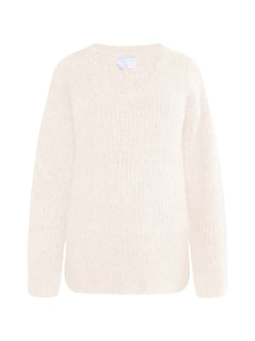 usha WHITE LABEL Damen Strick Pullover in Hellbeige Melange