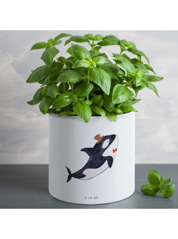 Mr. & Mrs. Panda Pflanzgefäß Orca Zylinder ohne Spruch in Weiß
