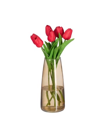 relaxdays Vase in Braun - (H)21,5 x Ø10 cm