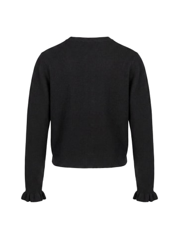 Zero  Strick-Cardigan mit Rüschen in Black Beauty