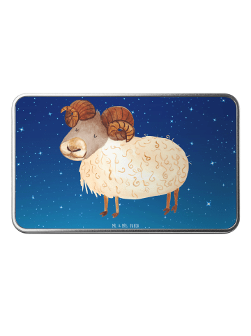 Mr. & Mrs. Panda Geschenkbox Sternzeichen Widder ohne Spruch in Sternenhimmel Blau