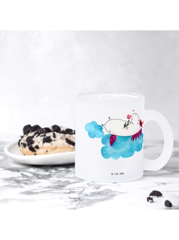 Mr. & Mrs. Panda Tasse Einhorn Verliebt ohne Spruch in Transparent