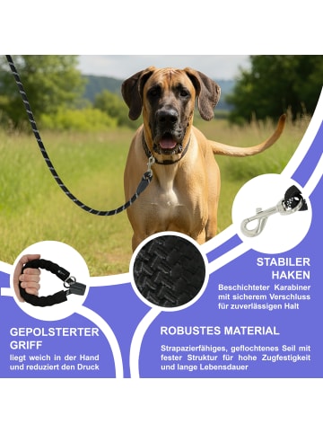 Reichstadt Reichstadt  RS Pets Führleine Nylon 25RSP084 Black 1,5m