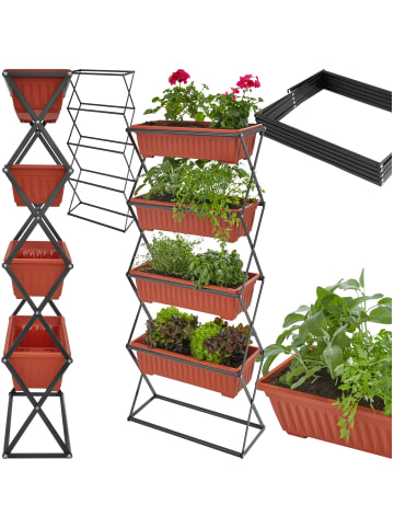 tectake Pflanzbeet, 52 x 21 x 127 cm, geeignet für Innen- und Außenbereich