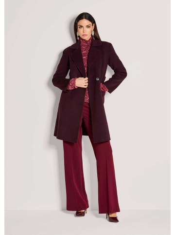 MADELEINE Eleganter Zweireiher mit Reverskragen in portwein