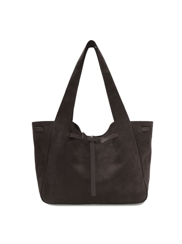Les Visionnaires Garbriella Shopper Tasche Leder 40 cm in dark brown